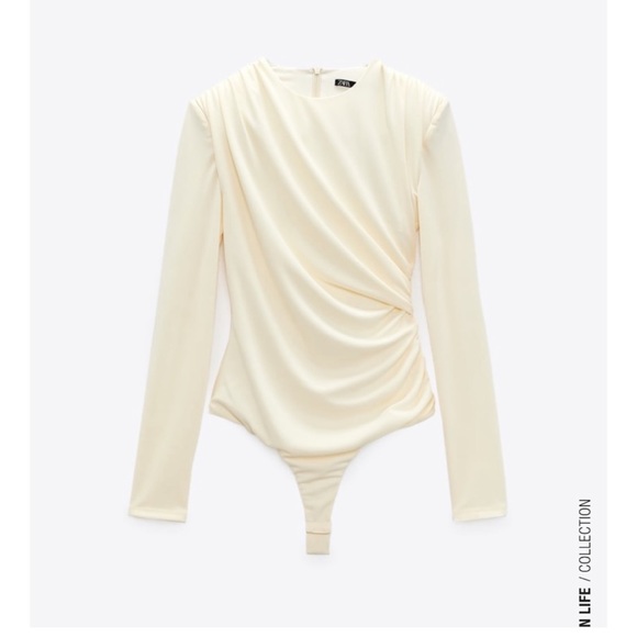 Zara Tops Zara Draped Bodysuit Poshmark